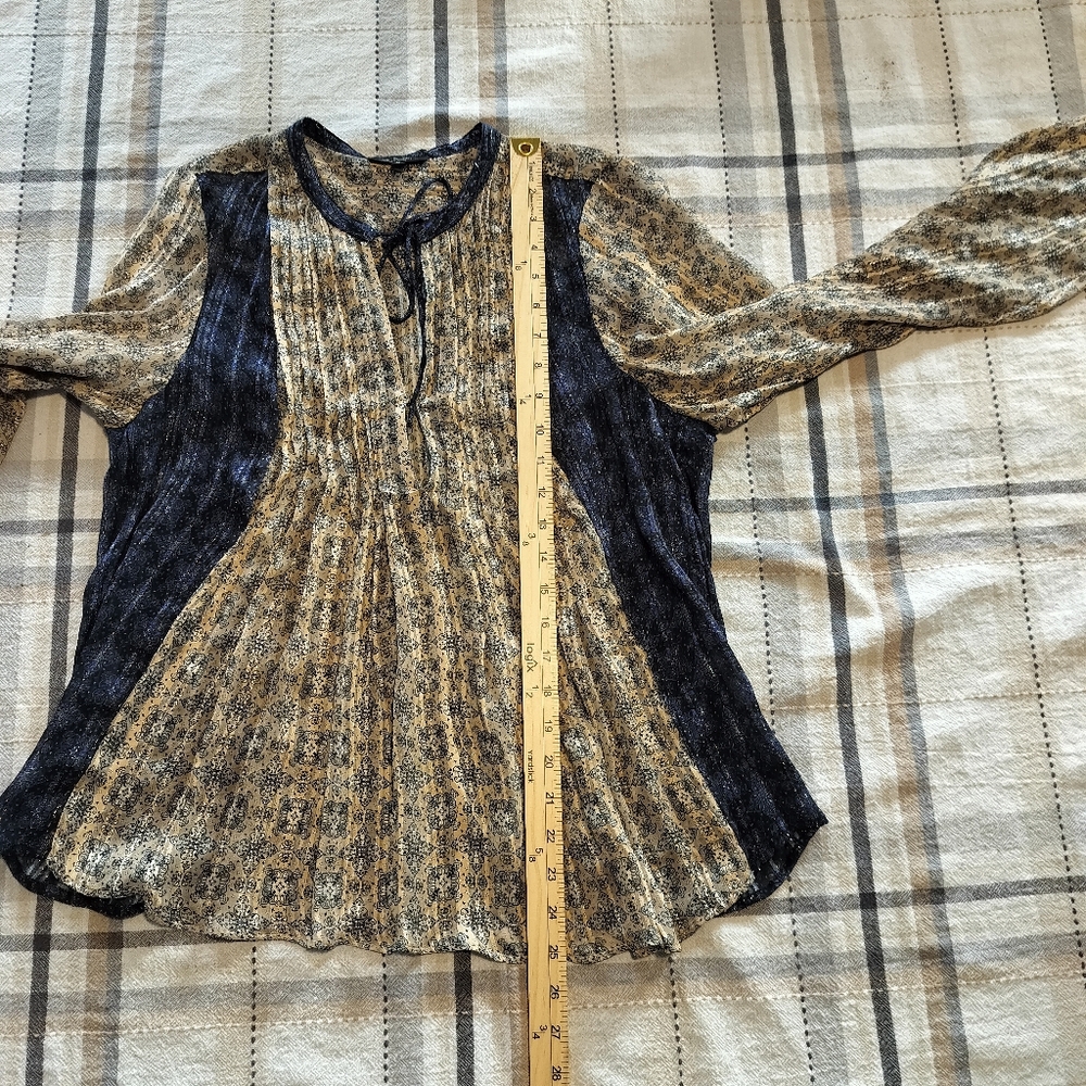 rag&bone Amaris floral peasant top Sz M Boho Chic Romantic Goth 70s Revival - Picture 5 of 6